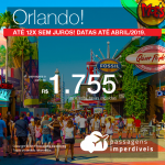 Promoção de Passagens para os <b>Estados Unidos: Orlando</b>! A partir de R$ 1.755, ida e volta, COM TAXAS INCLUÍDAS! Até 12x SEM JUROS! Datas até Abril/2019.