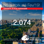 Seleção de Passagens para <b>NOVA YORK</b>! A partir de R$ 2.074, ida e volta, COM TAXAS INCLUÍDAS!