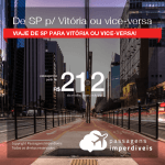 Promoção de Passagens de <b>SÃO PAULO</b> para <b>VITÓRIA</b>, ou vice-versa! A partir de R$ 212, ida e volta, COM TAXAS INCLUÍDAS, em até 6x SEM JUROS! Datas até 2019!