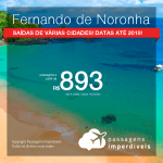 Promoção de Passagens para <b>FERNANDO DE NORONHA</b>! A partir de R$ 893, ida e volta, COM TAXAS, em até 6x SEM JUROS! Datas até 2019!