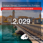 Promoção de Passagens para a <b>SUÍÇA: Basel, Genebra ou Zurique</b>! A partir de R$ 2.029, ida e volta, COM TAXAS INCLUÍDAS, em até 6x SEM JUROS! Datas até 2019!