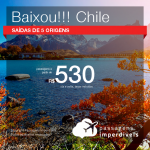 BAIXOU!!! Promoção de Passagens para o <b>Chile: Santiago</b>! A partir de R$ 530, ida e volta, COM TAXAS INCLUÍDAS!