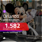 Promoção de Passagens para <b>ORLANDO</b>! A partir de R$ 1.582, ida e volta, COM TAXAS!