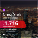 Promoção de Passagens para <b>NOVA YORK</b>! A partir de R$ 1.716, ida e volta, c/ taxas!