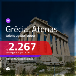 Promoção de Passagens para a <b>GRÉCIA: Atenas</b>! A partir de R$ 2.267, ida e volta, c/ taxas! Saídas de SP!