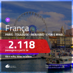 Promoção de Passagens para a <b>FRANÇA: Beauvais, Bordeaux, Lyon, Marselha, Nantes, Nice, Paris ou Toulouse</b>! A partir de R$ 2.118, ida e volta, c/ taxas!