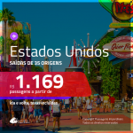 Promoção de Passagens para os <b>ESTADOS UNIDOS: Fort Lauderdale, Las Vegas, Los Angeles, Miami, Nova York, Orlando ou San Francisco</b>! A partir de R$ 1.169, ida e volta, c/ taxas!