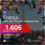 Promoção de Passagens para a <b>FRANÇA: Lyon, Marselha, Nice, Paris ou Toulouse</b>! A partir de R$ 1.606, ida e volta, c/ taxas!