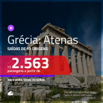 Promoção de Passagens para a <b>GRÉCIA: Atenas</b>! A partir de R$ 2.563, ida e volta, c/ taxas!