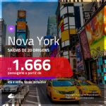 Promoção de Passagens para <b>NOVA YORK</b>! A partir de R$ 1.666, ida e volta, c/ taxas!