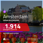 Promoção de Passagens para <b>AMSTERDAM</b>! A partir de R$ 1.914, ida e volta, c/ taxas!