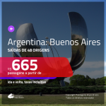 Promoção de Passagens para a <b>ARGENTINA: Buenos Aires</b>! A partir de R$ 665, ida e volta, c/ taxas!