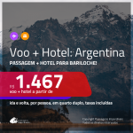 Promoção de <b>PASSAGEM + HOTEL</b> para a <b>ARGENTINA: Bariloche</b>! A partir de R$ 1.467, por pessoa, quarto duplo, c/ taxas!