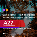 Promoção de <b>PASSAGEM + HOTEL</b> para <b>FOZ DO IGUAÇU</b>, com café da manhã incluso! A partir de R$ 427, por pessoa, quarto duplo, c/ taxas!