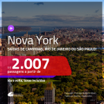 Promoção de Passagens para <b>NOVA YORK</b>! A partir de R$ 2.007, ida e volta, c/ taxas! Com opções de BAGAGEM INCLUÍDA!