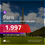 Promoção de Passagens para <b>PARIS</b>! A partir de R$ 1.997, ida e volta, c/ taxas!