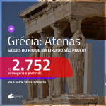 Promoção de Passagens para a <b>GRÉCIA: Atenas</b>! A partir de R$ 2.752, ida e volta, c/ taxas! Com opções de BAGAGEM INCLUÍDA!