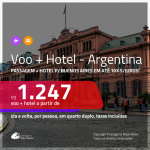 Promoção de <b>PASSAGEM + HOTEL</b> para <b>BUENOS AIRES</b>! A partir de R$ 1.247, por pessoa, quarto duplo, c/ taxas em até 10x SEM JUROS!