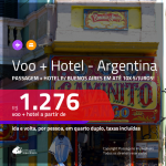 Promoção de <b>PASSAGEM + HOTEL</b> para <b>BUENOS AIRES</b>! A partir de R$ 1.276, por pessoa, quarto duplo, c/ taxas em até 10x SEM JUROS!