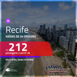 Passagens para <b>RECIFE</b>! A partir de R$ 212, ida e volta, c/ taxas!