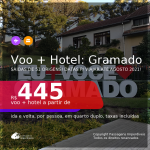 <b>PASSAGEM + HOTEL</b> para <b>GRAMADO</b>, com datas para viajar até AGOSTO 2021! A partir de R$ 445, por pessoa, quarto duplo, c/ taxas!