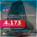 Passagens 2 em 1 – <b>TURQUIA: Istambul + TAILÂNDIA: Bangkok</b>, com datas para viajar no 2º Semestre/21! A partir de R$ 4.173, todos os trechos, c/ taxas!