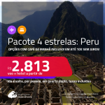 <strong>PASSAGEM + HOTEL 4 ESTRELAS</strong> no <strong>PERU: Cusco</strong>! A partir de R$ 2.813, por pessoa, quarto duplo, c/ taxas! Opções com CAFÉ DA MANHÃ incluso! Em até 10x SEM JUROS!