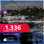 Passagens para a <strong>ARGENTINA, </strong>com datas para viajar a partir de Outubro/21, quando o país reabrirá! A partir de R$ 1.336, ida e volta, c/ taxas!