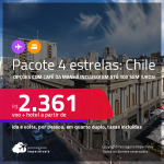 <strong>PASSAGEM + HOTEL 4 ESTRELAS</strong> em <strong>SANTIAGO</strong>! A partir de R$ 2.361, por pessoa, quarto duplo, c/ taxas! Opções com CAFÉ DA MANHÃ incluso! Em até 10x SEM JUROS!