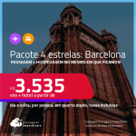 <strong>PASSAGEM + HOTEL</strong> <strong>4 ESTRELAS</strong> em <strong>BARCELONA (o mesmo em que ficamos)! </strong>A partir de R$ 3.535, por pessoa, quarto duplo, c/ taxas! Em até 10x SEM JUROS!