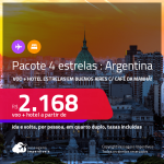 <strong>PASSAGEM + HOTEL 4 ESTRELAS</strong> com <strong>CAFÉ DA MANHÃ</strong> em <strong>BUENOS AIRES, na Argentina</strong>! A partir de R$ 2.168, por pessoa, quarto duplo, c/ taxas! Datas em 2022! Em até 10x SEM JUROS!