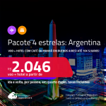 5 dias de viagem na<strong> ARGENTINA! PASSAGEM + HOTEL 4 ESTRELAS</strong> em <strong>BUENOS AIRES</strong>! A partir de R$ 2.046, por pessoa, quarto duplo, c/ taxas! Opções com CAFÉ DA MANHÃ incluso! Em até 10x SEM JUROS!