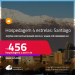 Hospedagem <strong>4 ESTRELAS</strong> com <strong>CAFÉ DA MANHÃ</strong> em <strong>SANTIAGO</strong>! A partir de R$ 456, por dia, em quarto duplo!