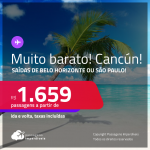 <strong>AINDA DÁ TEMPO! MUITO BARATO!!! </strong>Passagens para <strong>CANCÚN</strong>! A partir de R$ 1.659, ida e volta, c/ taxas!