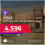 Passagens para a <strong>ÁSIA: Beirute, Delhi, Dubai, Hong Kong, Mumbai ou Tóquio!</strong> A partir de R$ 4.596, ida e volta, c/ taxas! Opções com BAGAGEM INCLUÍDA!