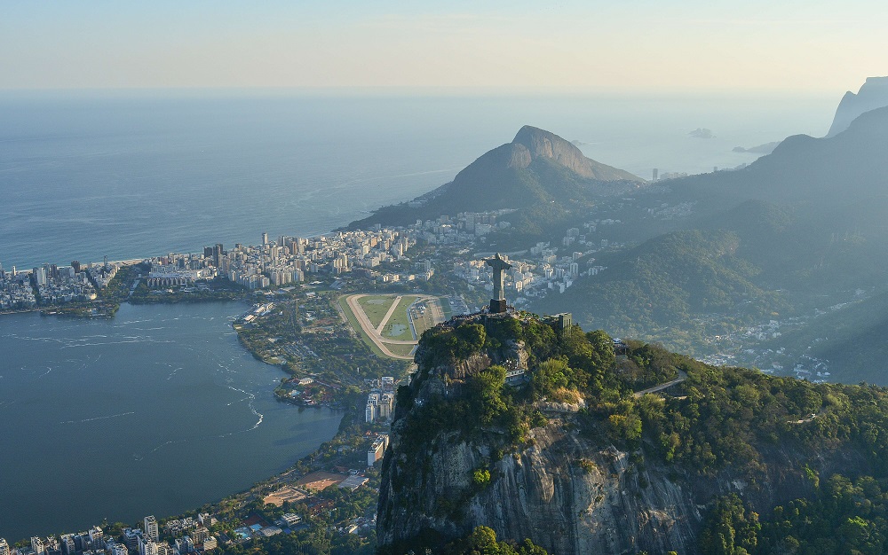 foto do cristo redentor visto de cima