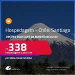 Hospedagem com CAFÉ DA MANHÃ em <strong>SANTIAGO</strong>! A partir de R$ 338, por dia, em quarto duplo!