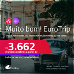 MUITO BOM!!! EuroTrip! Chegue por <strong>LONDRES</strong>, e vá embora por <strong>MILÃO ou PARIS</strong>, ou vice-versa! A partir de R$ 3.662, todos os trechos, c/ taxas! Em até 6x SEM JUROS!