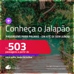 Programe sua viagem para o Jalapão! Passagens para <strong>PALMAS</strong>! A partir de R$ 503, ida e volta, c/ taxas! Em até 5x SEM JUROS! Datas até Dezembro/24!