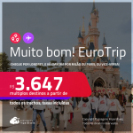 MUITO BOM!!! EuroTrip! Chegue por <strong>LONDRES</strong>, e vá embora por <strong>MILÃO ou PARIS</strong>, ou vice-versa! A partir de R$ 3.647, todos os trechos, c/ taxas! Em até 6x SEM JUROS!