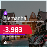 Passagens para a <strong>ALEMANHA: Berlim, Frankfurt ou Munique</strong>! Datas para viajar na Época da OKTOBERFEST! A partir de R$ 3.983, ida e volta, c/ taxas! Em até 10x SEM JUROS!