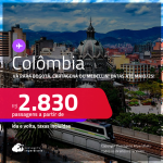 Passagens para a <strong>COLÔMBIA: Bogotá, Cartagena ou Medellin</strong>! A partir de R$ 2.830, ida e volta, c/ taxas! Datas até Maio/25!