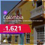 Passagens para a <strong>COLÔMBIA: Bogotá, Cartagena, San Andres ou Santa Marta</strong>! A partir de R$ 1.621, ida e volta, c/ taxas! Em até 5x SEM JUROS!