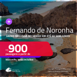 Passagens para <strong>FERNANDO DE NORONHA</strong>! A partir de R$ 900, ida e volta, c/ taxas! Em até 6x SEM JUROS! Datas inclusive no Verão!