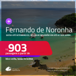 Passagens para <strong>FERNANDO DE NORONHA</strong>! A partir de R$ 903, ida e volta, c/ taxas! Em até 6x SEM JUROS! Datas inclusive no Verão!