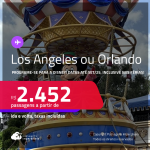 Programe sua viagem para a Disney! Passagens para <strong>LOS ANGELES ou ORLANDO</strong>! Datas até Setembro/25, inclusive nas Férias! A partir de R$ 2.452, ida e volta, c/ taxas! Em até 6x SEM JUROS!