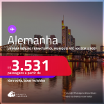 Passagens para a <strong>ALEMANHA: Berlim, Frankfurt ou Munique</strong>! Datas até Outubro/25! A partir de R$ 3.531, ida e volta, c/ taxas! Em até 10x SEM JUROS!